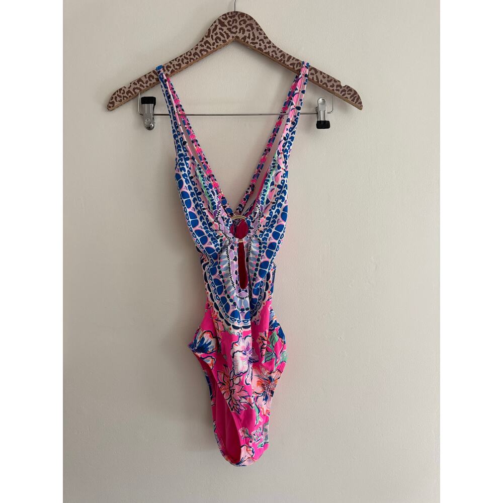 LILLY PULITZER Last Bud Not Least Ester One Piece Swimsuit Size 0 - Picture 4 of 11